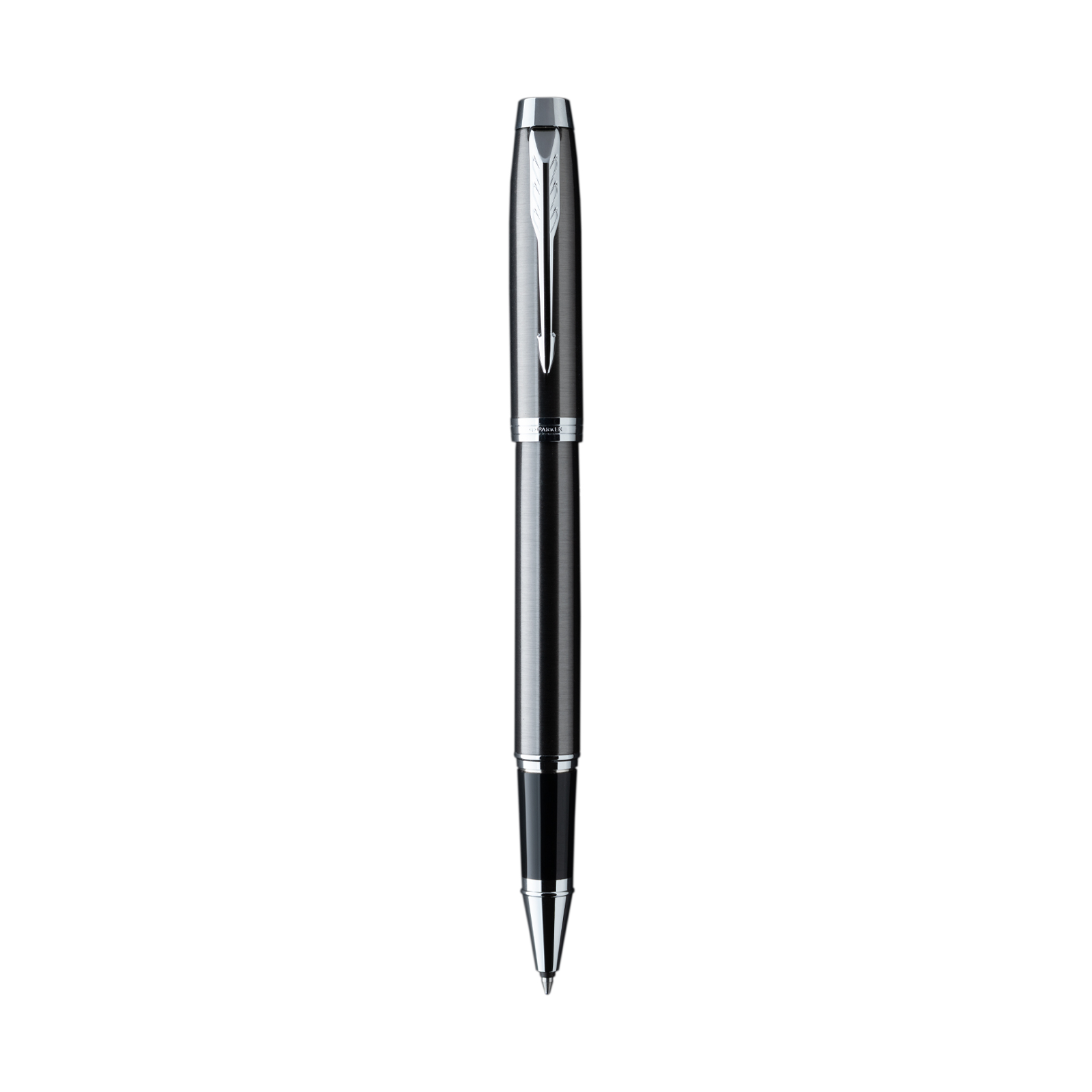 עט פרקר רולר Parker IM אפור כהה מטאלי עם עיטורים מוכספים