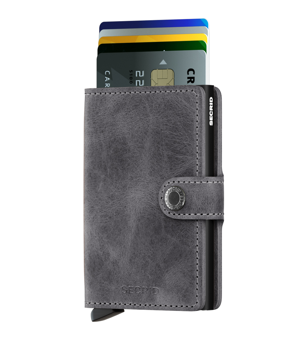 ארנק עור סקריד Secrid Miniwallet בצבע זית כהה מיושן