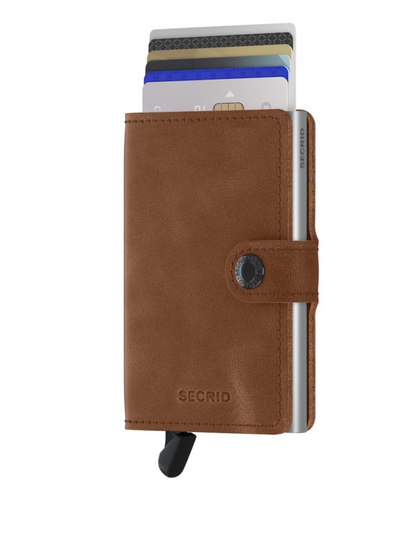 ארנק עור סקריד Secrid Miniwallet בצבע חום קוניאק מיושן
