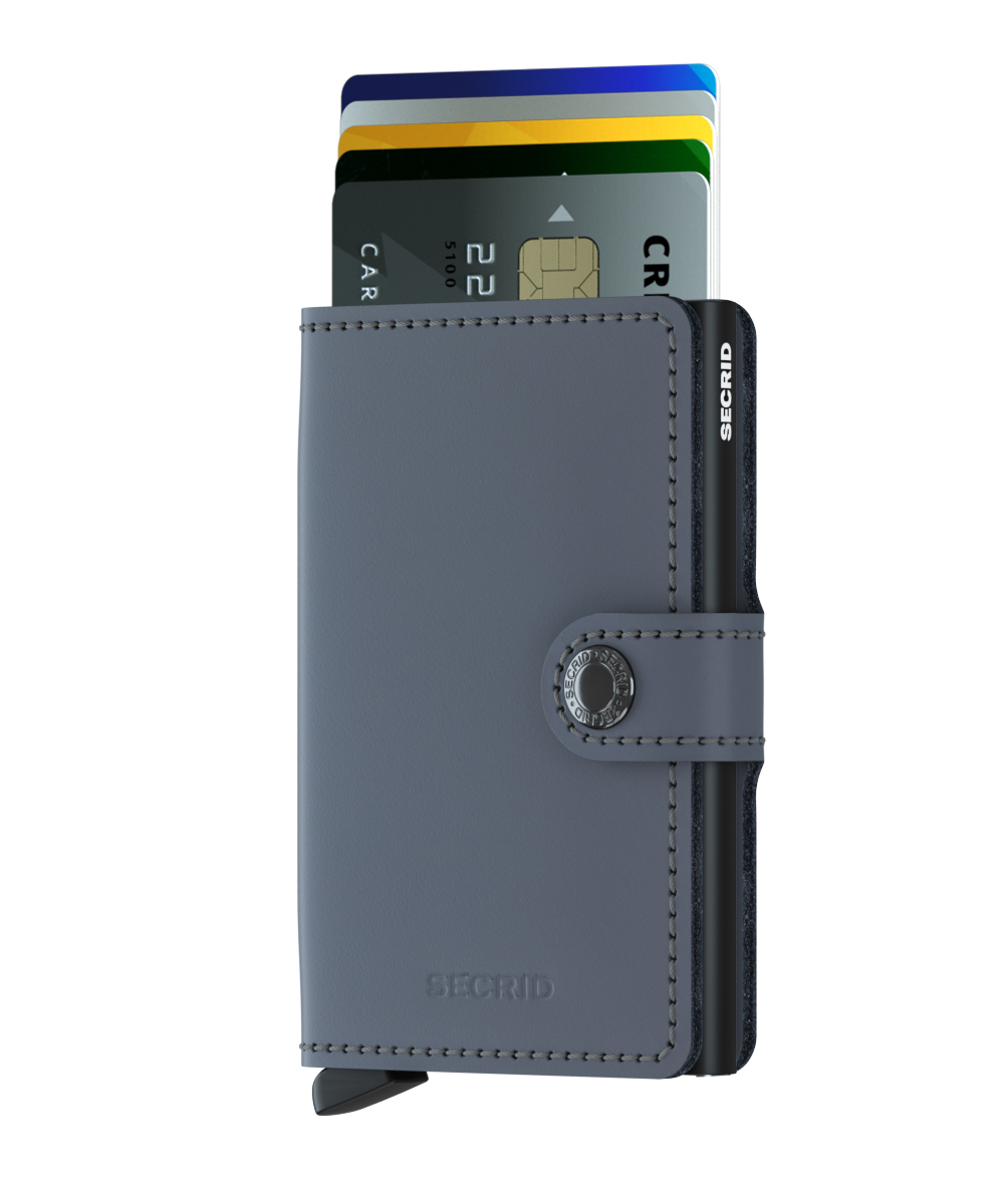 ארנק עור סקריד Secrid Miniwallet בצבע אפור מט