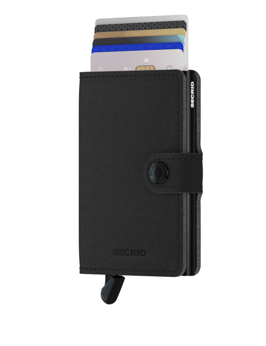 ארנק דמוי עור סקריד Secrid Miniwallet בצבע שחור