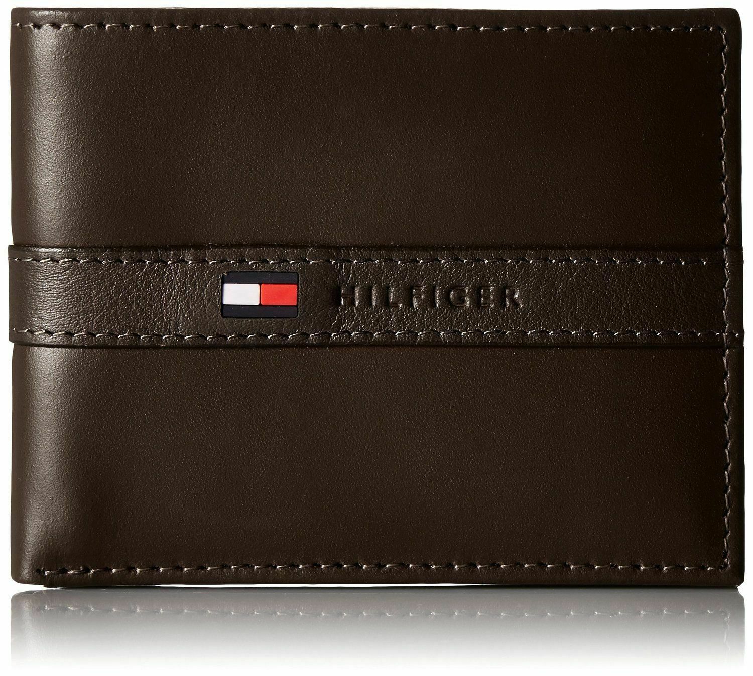 ארנק TOMMY HILFIGER טומי הילפיגר בצבע חום כהה ועמוק