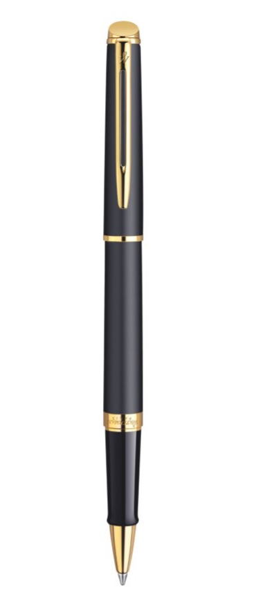 עט רולר ווטרמן המישפר Waterman Hemisphere שחור מט עם קליפס זהב