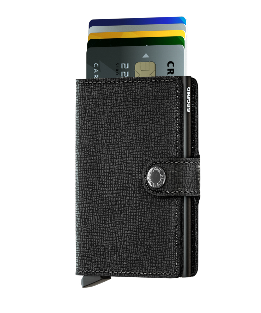 ארנק עור סקריד Secrid Miniwallet בצבע קריספל שחור