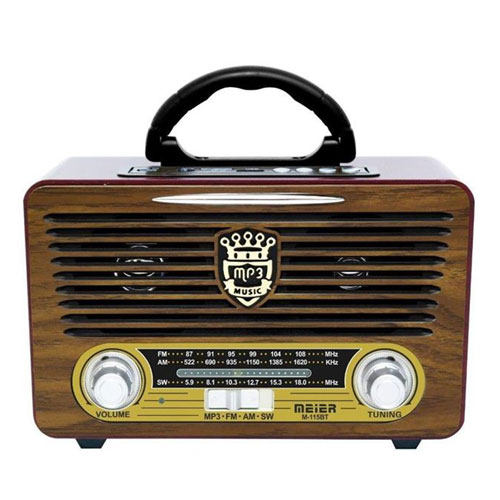 רדיו AM FM במראה רטרו + רמקול בלוטוס