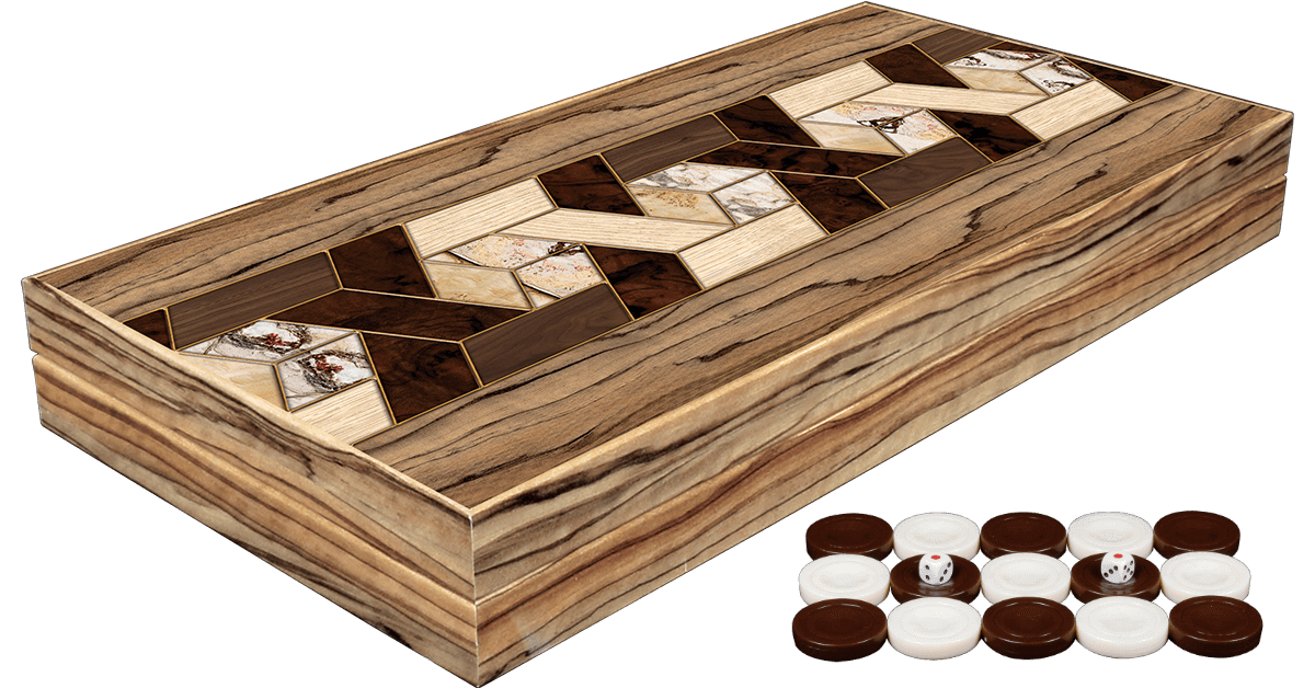 ששבש מהודר ויוקרתי מעץ בעבודת מרקטרי marquetry