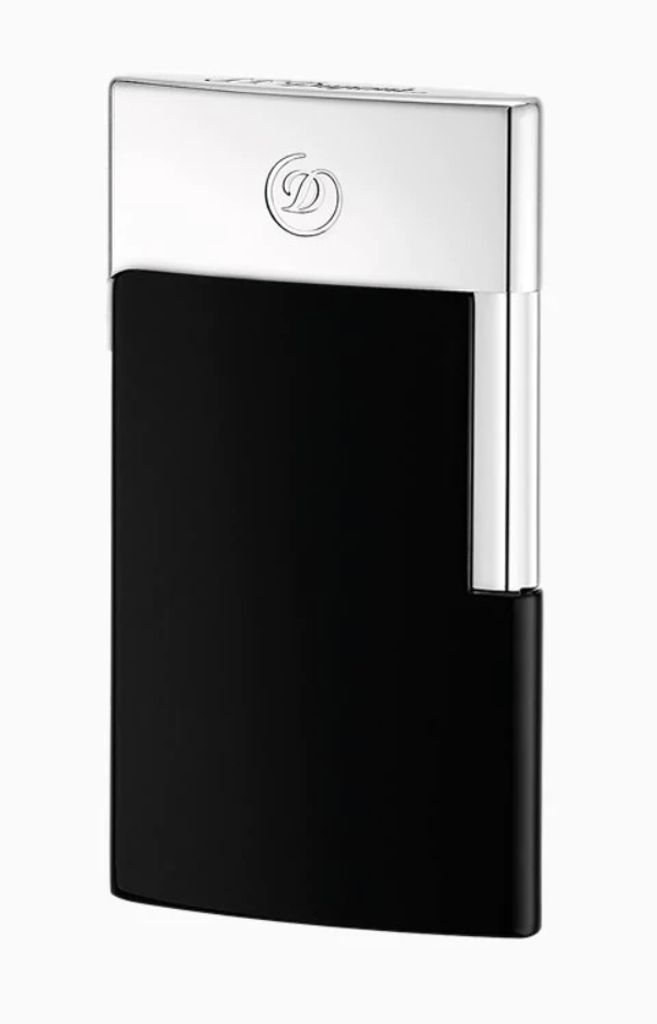 מצית דופון S.T. Dupont דגם E-SLIM בגימור כרום ושחור
