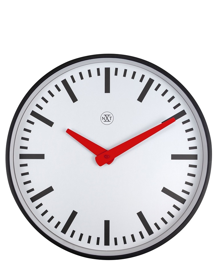 שעון קיר ניוקאסל מחוגים באדום NEXTIME הולנד
