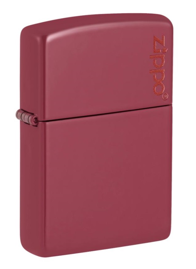 זיפו אדום מטאלי עם לוגו ZiPPO