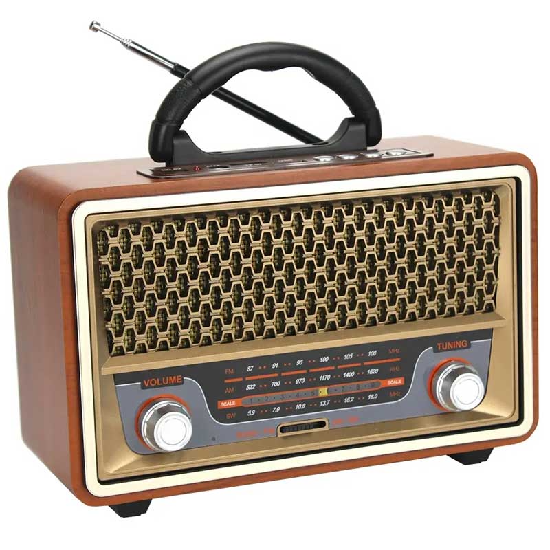 רדיו AM FM במראה רטרו + רמקול בלוטוס כולל שלט