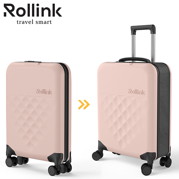 מזוודת Rollink FLEX 360 SPINNER רולינק (21") ורוד