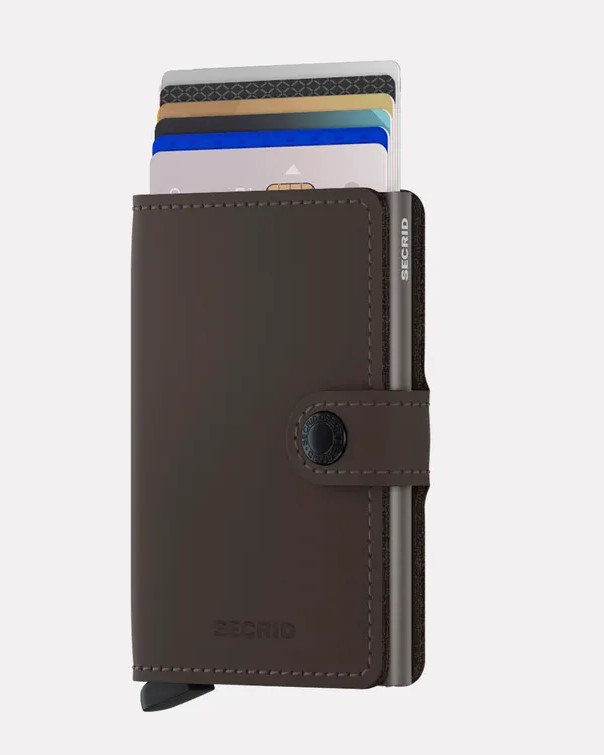 ארנק עור סקריד Secrid Miniwallet חום מט