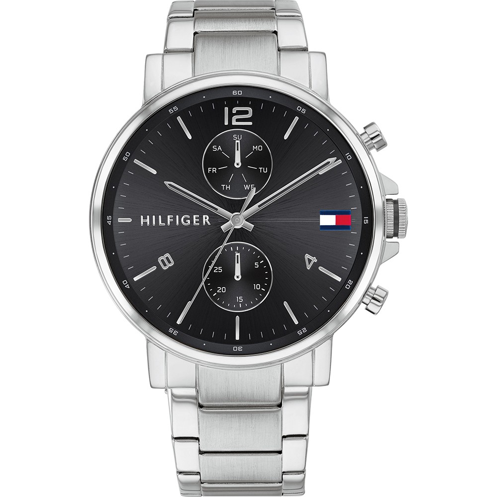 שעון יד טומי הילפיגר שחור כסוף TOMMY HILFIGER