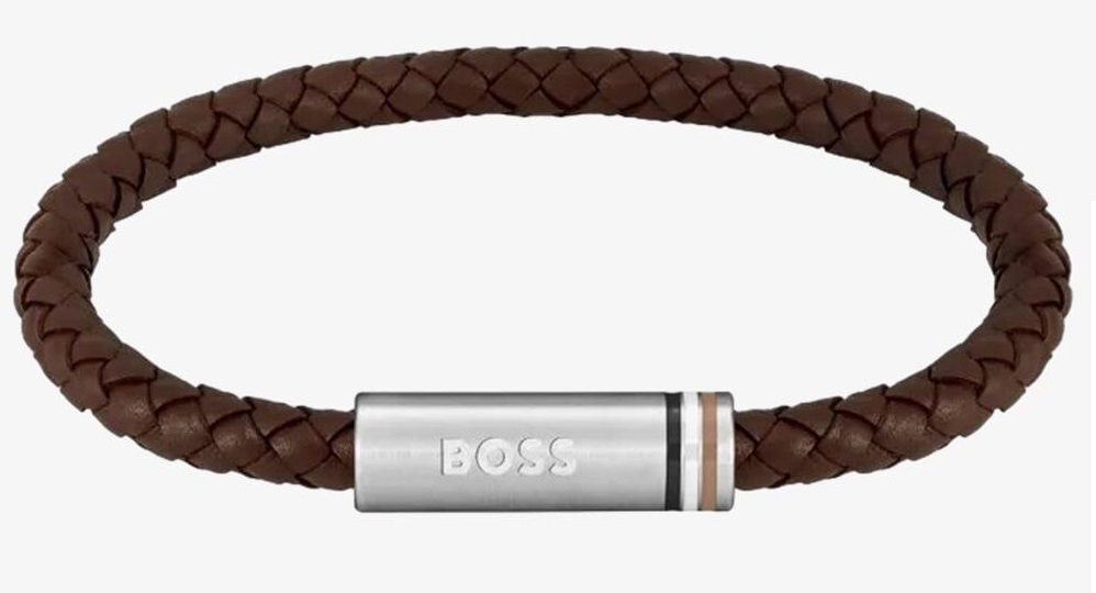 צמיד עור לגברים מסדרת Ares Single הוגו בוס Hugo Boss