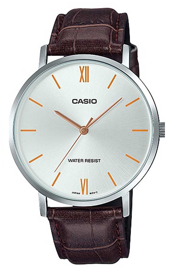 שעון יד כסוף עדין ואלגנטי לגבר קסיו CASIO MTP-VT01L-7B2